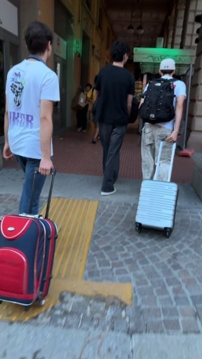Arrivo a Bologna per la presentazione